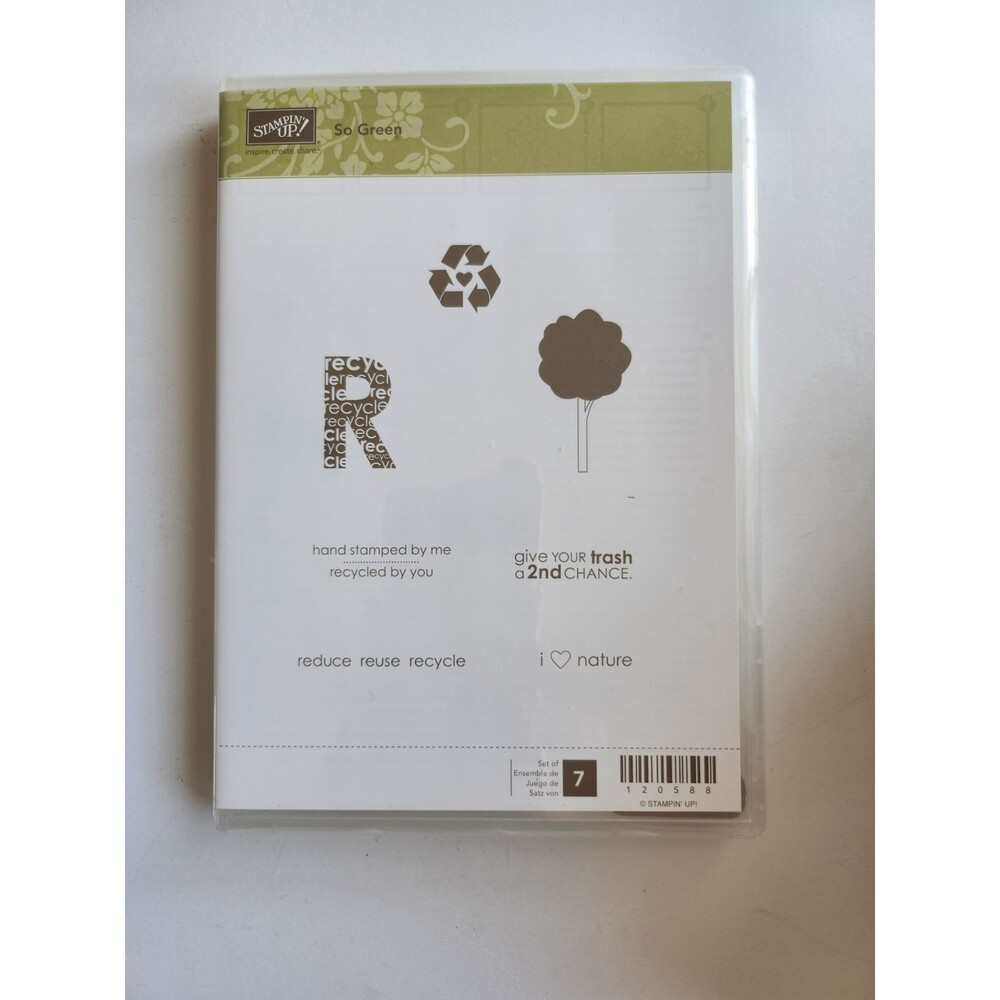 INVENTORY REDUCTION SALE. SO GREEN STAMPIN UP RUBBER STAMPS B12